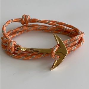 Miansai Wrap Bracelet w 14K Gold Anchor